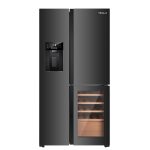 Tesla t530tdbg Black American Fridge Freezer