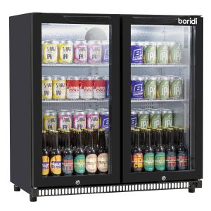 Baridi dh272 Hinged Double Door Back Bar Drinks Fridge/Cooler