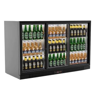 Empire Commercial Back Bar Bottle Cooler – Triple Sliding Glass Doors